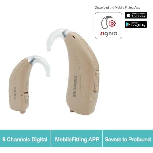 Siemens Hearing Aid RUN SP Signia Fit by Smartphone APP Upgrade Lotus Touching 12P/23P with Dry Case
