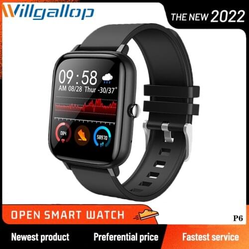 Willgallop P6 Bluetooth call smart watch full touch blood pressure monitor men women fitness tracker smartwatch for android/ios