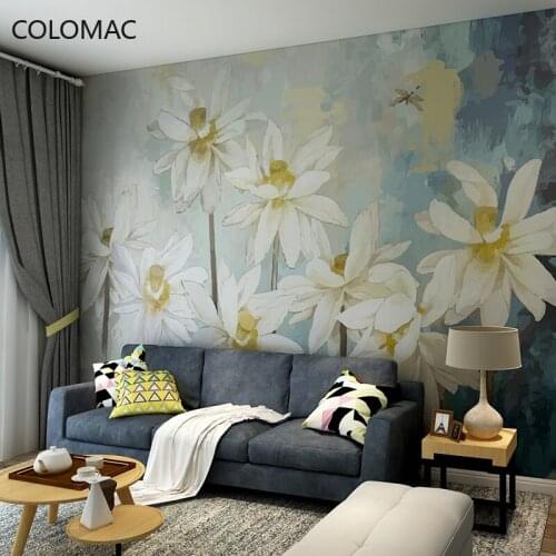 Colomac Custom Nordic Warm Floral Bedroom Background Wallpaper Living Room American Mural Decor for Bedroom Drop Shopping