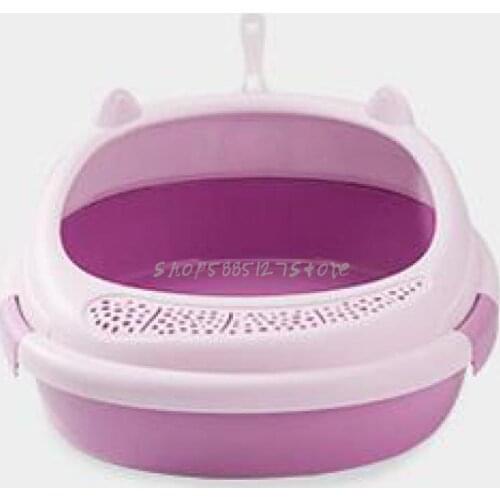 Cat Litter Basin Semi Closed Cat Toilet Extra Large Anti Splashing Cat Excrement Basin Deodorization Cat Matching Set Cat Suppli