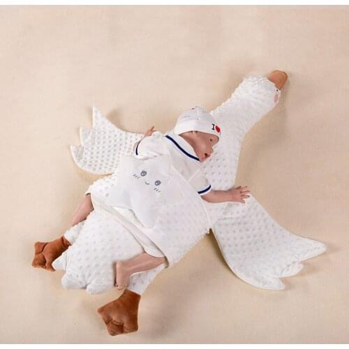 Newborn Baby Comfort Pillow White Goose Infant Sleep Pillow Relieves Intestinal Exhaust Airplane Soothing Sleeping Stuffed Toys