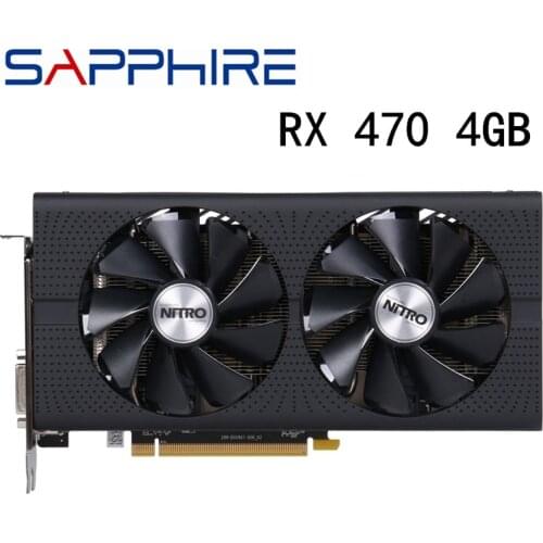SAPPHIRE RX 470 4GB Video Cards GPU AMD Radeon RX 470D RX470 RX470D Graphics Cards Computer Game Map HDMI PCI-E X16 Not Mining