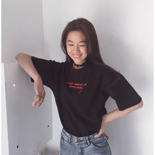 I think about you sometimes T-Shirt graphic cotton aesthetic women unisex camisetas tumblr grunge funny street style art tee top