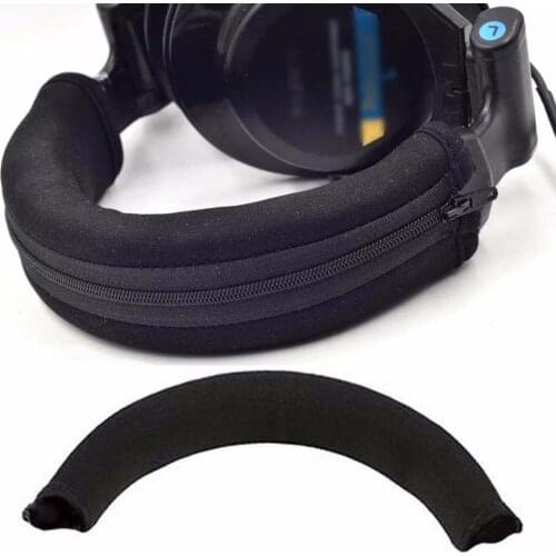 1Pc Suitable For ATH M50X Headphone Protector Headband Durable Black Earphone Zipper Headband Cover