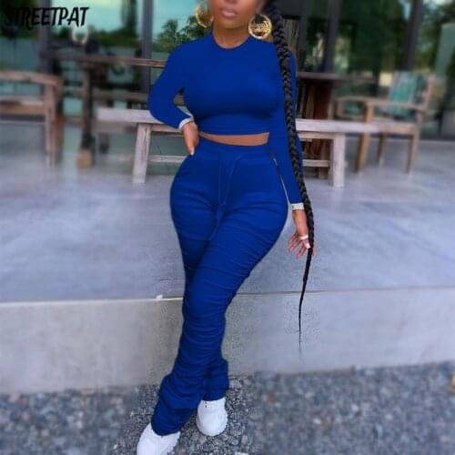 Two Piece Set Women Stacked Pants Leggings Sleeveless Backless Sexy Crop Top Womens Outfits Tracksuit Jogging Femme 2020 New