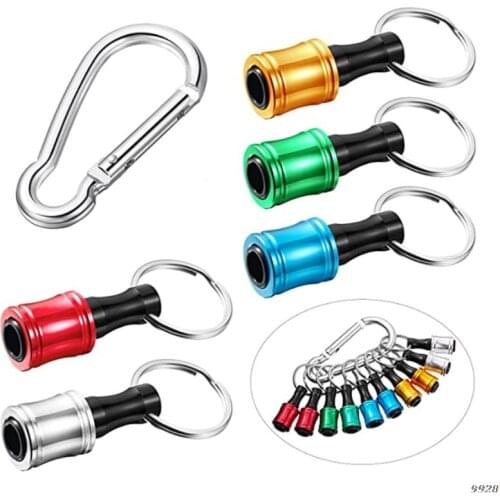 10 Pieces 1/4 Inch Hex Shank Keychain Extension Bar Screwdriver Bits Holder Socket Adapter Drill Bit Screw Adapter