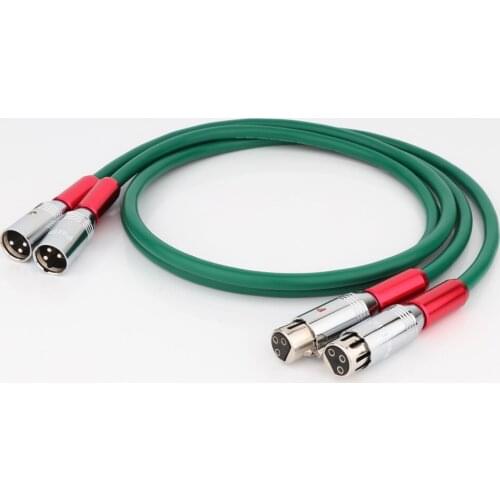 1PairX Hifi audio Silver&Silver Plated Copper XLR Interconnect audio cable with XLR Male To Female plugs