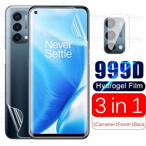 3in1 Camera Back Front Hydrogel Film For Oneplus Nord N200 5G DE2117 6.49" One Plus Nordn200 N 200 HD Screen Protector Not Glass