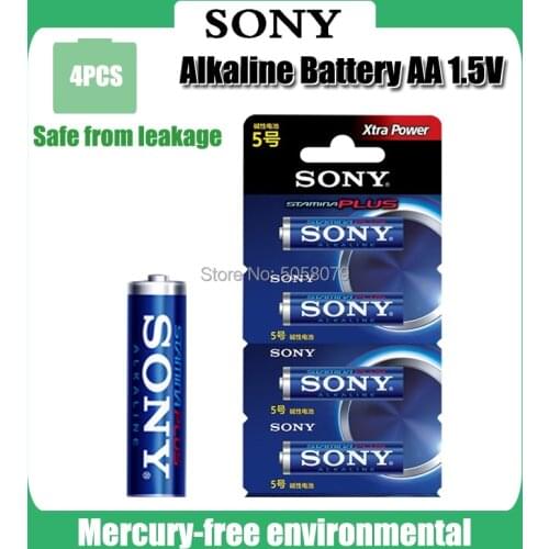 4pcs Original Sony LR6 1.5V AA Alkaline Battery For Electric toothbrush Toy Flashlight Mouse clock Dry Primary Battery
