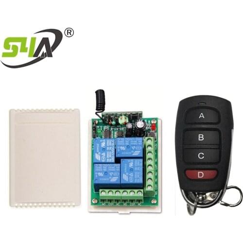 433MHz Learing Code Remote Control with 4 Relay