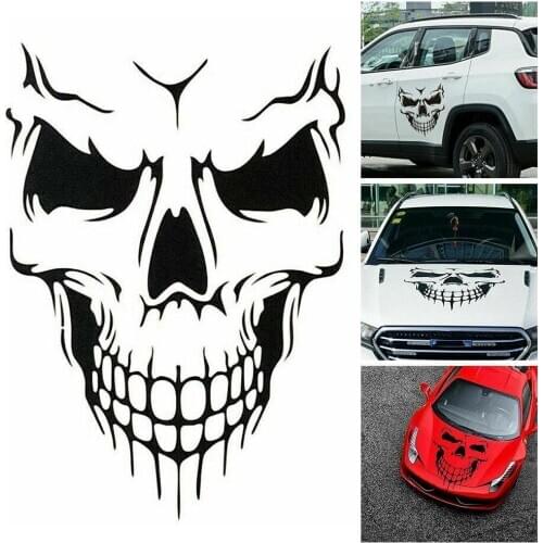 50*57CM Stickers on Car Skull 3D Car Sticker Vinyl and Auto Funny Styling Car Decoration Motorcycle Decals Stickers C1L3