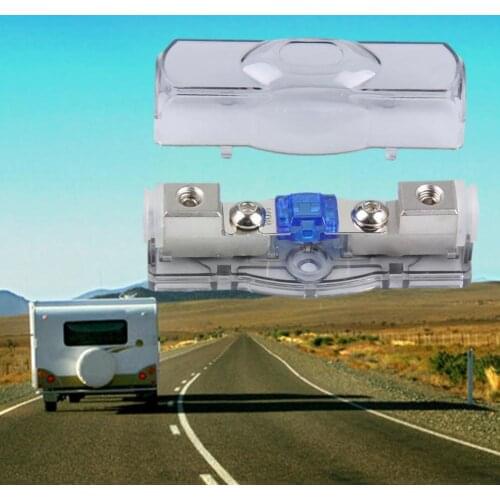 Car Fuse Power Fuse Holder 60A Stereo Audio Single Fuse Block Fusebox Holder Locomotives Power For Ships Distribution AGU W H6F4