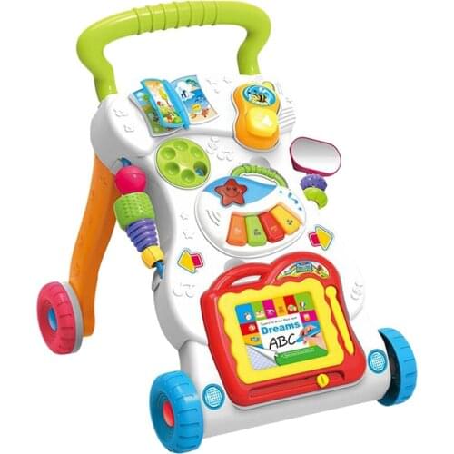 Baby Kids Walkers Cartoon Walker Stroller Multifunctional Baby Toddler Musical (Accessories with Random Color)