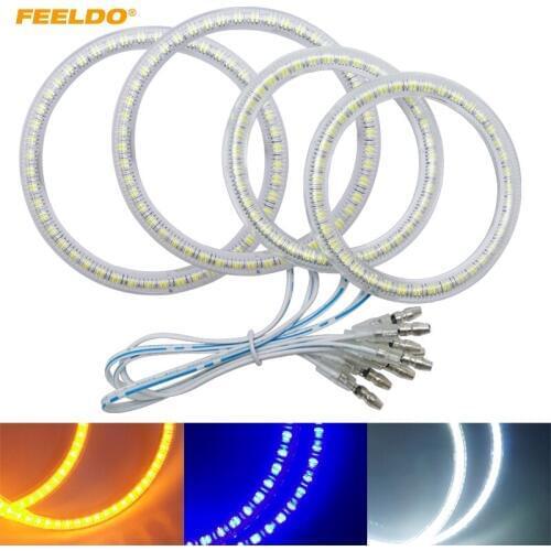 FEELDO 1Set Auto 3528 SMD Angel Eyes Light Halo Ring For Nissan Infiniti FX35-45 Headlight Lamp White Yellow Blue #FD-1003