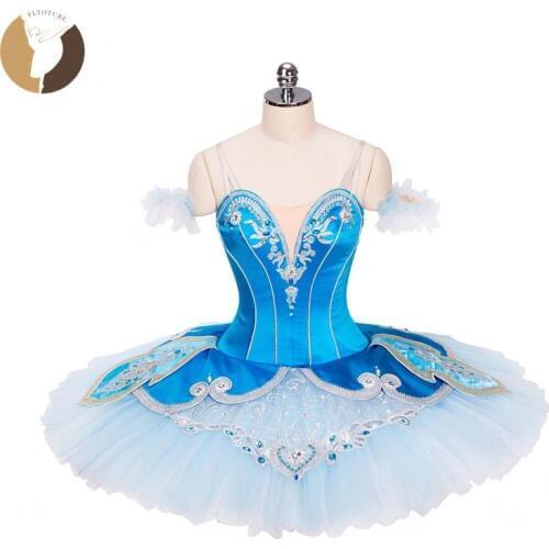 FLTOTURE Adult Girl Pancake Tutu Professional 12 Layers Ballet Platter Skirt For Sale Ballet Variations Pirate Nutcracker Tutus