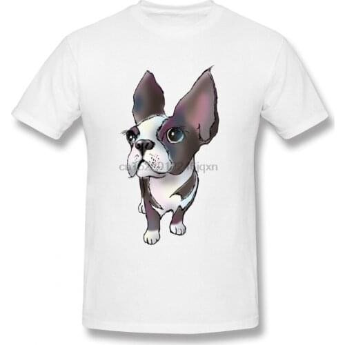 LULU THE BOSTON TERRIER T Shirt Men Popular Hot sale Popualr Round Neck Tees Round Neck Nice Short-sleeved