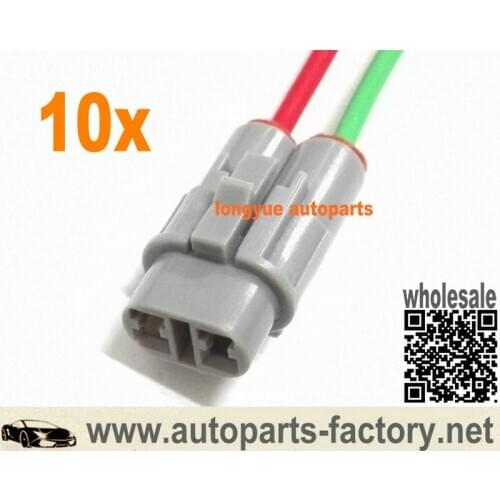 Longyue 10pcs 2-way Sealed Headlight Connector Pigtail Repair Socket Harness New For GM