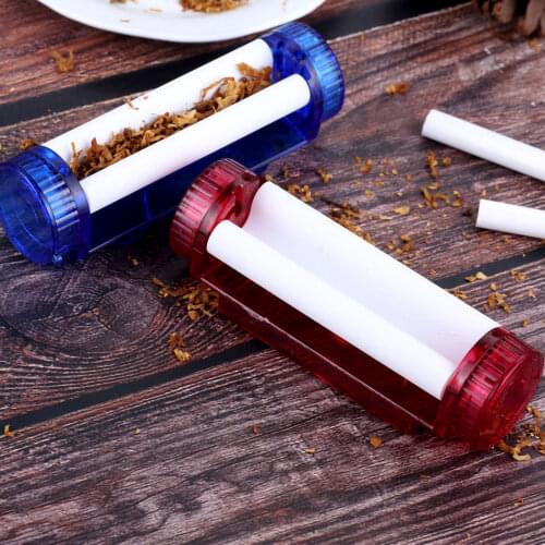 1Pc 2 in 1 Tobacco Roller Cigarette Maker For 78 mm Rolling Machine Plastic Rolling Machine With Herb Grinder And Storage Case