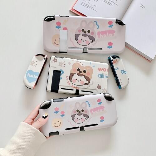 Couples Lovers Cute Sweet Child Shockproof Switch Game Protective Case For Nintendo Switch Lite Shell Cover