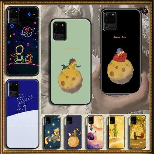 Cartoon Cute Le Petit Prince Phone case For Samsung Galaxy Note 4 8 9 10 20 S8 S9 S10 S10E S20 Plus UITRA Ultra black 3D hoesjes