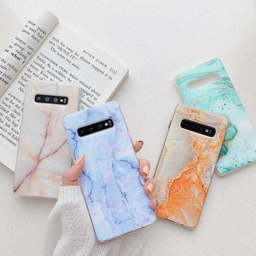 SUYACS Classical Ocean Marble Phone Case For Samsung A50 A51 S20 S10 Plus S10e S8 S9 Plus Note 10 9 8 Soft IMD Phone Back Cover