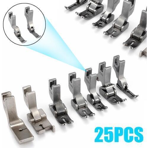 25pcs Mini Presser Foot Feet Set for JUKI DDL-5550 8500 8700 Industrial Sewing Machine Accessories
