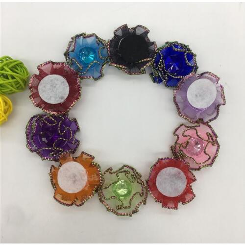 Sand belt Sequins Rhinestone 3D artificial flowers Christmas home decoration DIY Craft Flower Wall Gift Box Accessory 1 pcs sale