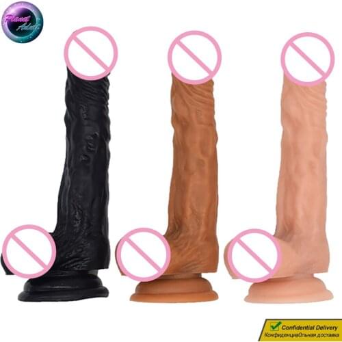 PVC Realistic Penis Dildo Female Masturbator Fake Dick Anal Plug Vagina Pussy Gay Prostate Masturbation Device Women Men Sex Toy