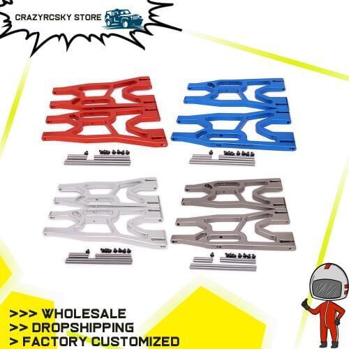 RCAWD Rear Lower Suspension Arm Left&Right A-Arm For Rc Hobby Car 1/6 Traxxas X-MAXX 7731 7730 CNC Alloy Aluminum 6061-T6
