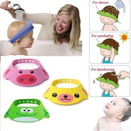 Baby Kids Cap Baby Shower Cap Baby Bath Cap Shampoo Eyes Kids Wash Bathing Bath Bath Visor Shield Hat Hair Hat Protect Cap