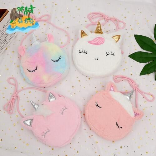 Cute plush unicorn stiletto bag Childrens baby decoration baby