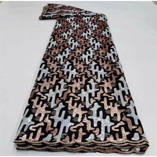 SJ Lace African Lace Fabric 2021 High Quality Sequins Lace Embroidery French Tulle Nigerian Lace Fabrics For Wedding Dress j2-81