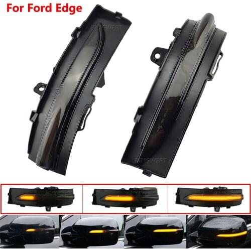 For Ford Edge LED Dynamic Turn Signal Light Side Mirror Repeater Lamp Flowing Water Indicator Blinker 2015 2016 2017 2018 2019