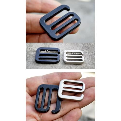 1 inch buckle for 20mm 25mm width webbing straps bra shoes bags garment belt thickened hooks 5pcs/lot black silver clip buckle