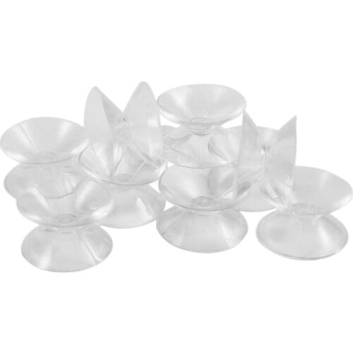 10 x Air suction cup Double sided silicone for Aquarium fish