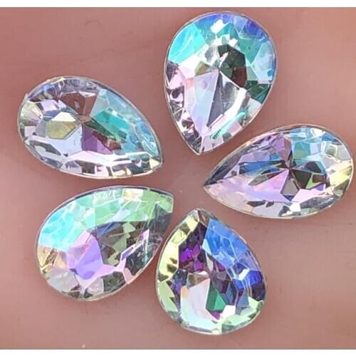 20Pcs 13*18mm Pear Flatback Acrylic Wedding/Clothes Wedding Art Decoration DIY