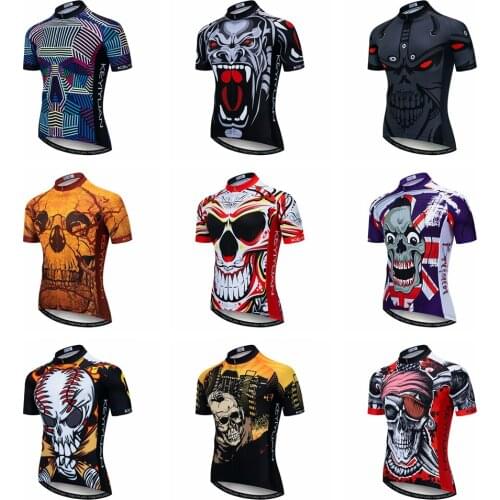 2021 Weimostar Cycling Jersey Men Summer Short Sleeve Skull Ropa Ciclismo Road Bike Jerseys mtb Shirts Top Bicycle Clothing