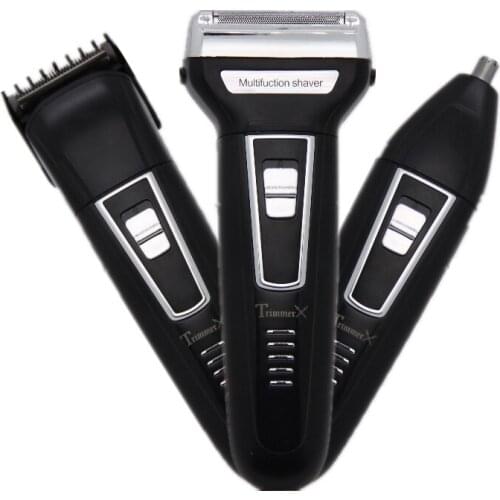 3 in 1 Electric Razor For Men Barba USB Rechargeable Nose Hair Trimmer Mens Electric Shaver Machine Maquina De Barbear