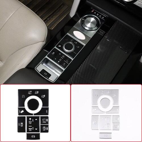 9pcs Alloy Car Interior Center Console Mode Adjustment Button Sequins Trim For Range Rover Sport 2014-16 Accessories Car-Styling
