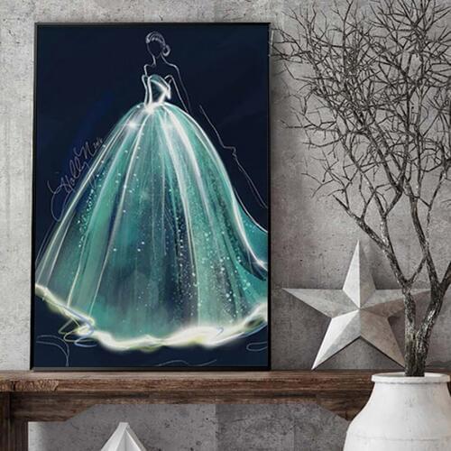 New arrival Wedding dress clothes DIY Crystal full drill square 5D diamond painting cross stitch kit mosaic round rhinestone