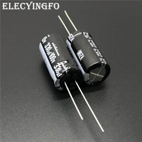 5pcs/50pcs 330uF 100V330uF NICHICON VZ Series 12.5x25mm Wide Temperature Range Aluminum Electrolytic Capacitor Long Feet