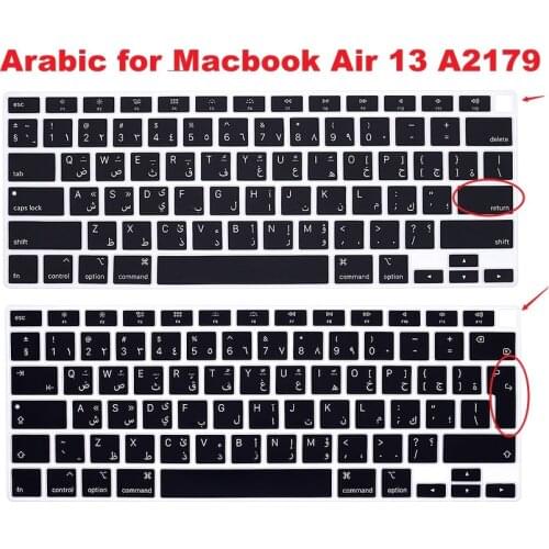 Arabic Arab For MacBook Air 13 2020 touch bar ID A2179 A 2179 (2020 Release) Silicone Keyboard Skin Cover Protector