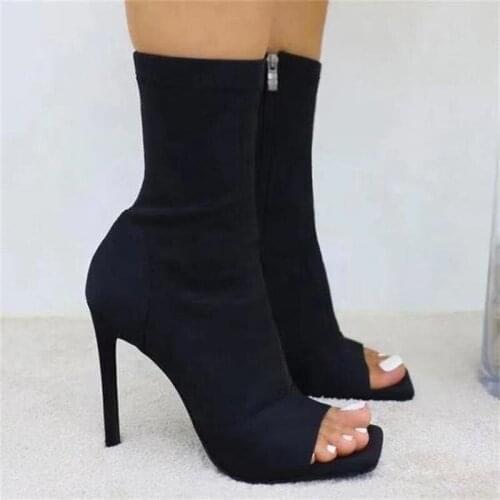 Summer Women Boots High Heels Gladiator Heels Ladies Shoes Female Fashion Open Toe Sandals Party Wedding Stiletto