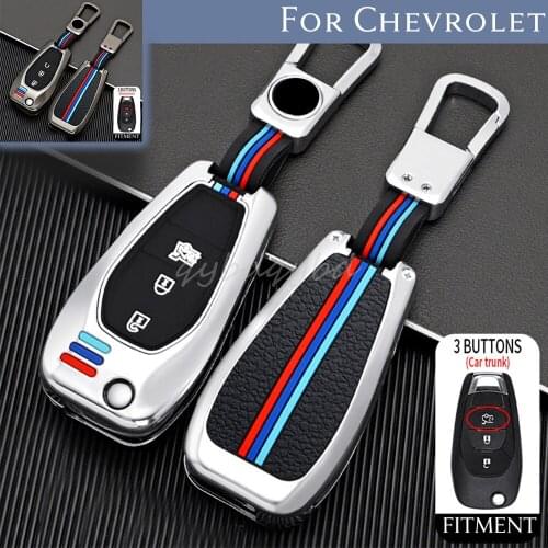Zinc Alloy Folding Remote Start Car Key Case Fob Shell Cover Holder For Chevrolet Spark Sonic Camaro Volt Bolt Trax Malibu Cruze