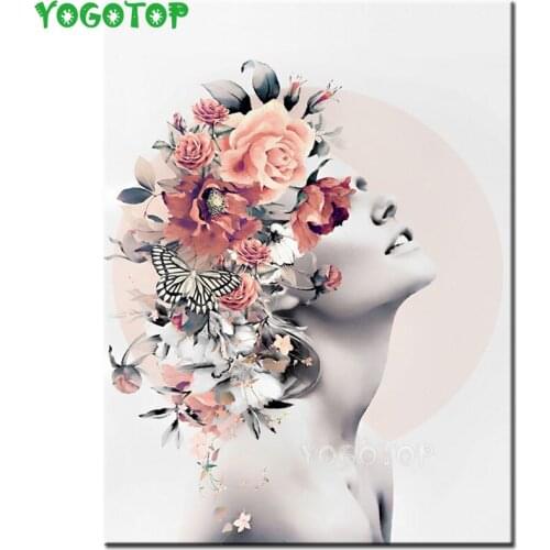 Girl Butterfly Rose diamond painting Flower Love Quotes Diy diamond embroidery full square round drill people lady Mosaic YY4672