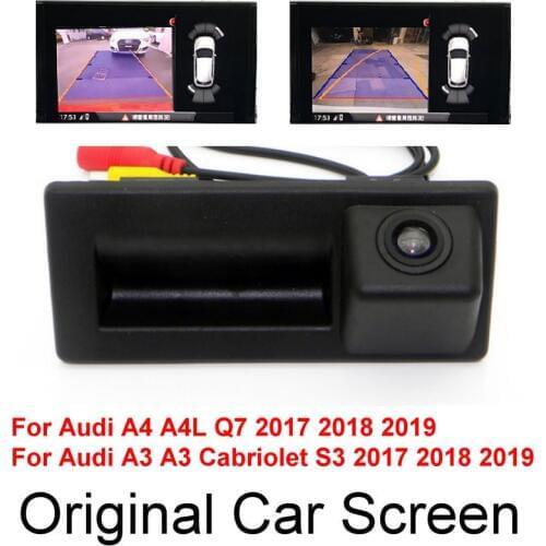 For Audi A4 A4L A3 S3 Q7 2017 2018 2019 Original Car Screen Dynamic Trajectory Upgrade Reverse Parking Rear Camera Trunk Handle