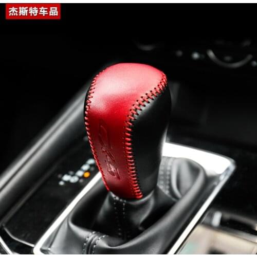 For Mazda Cx-5 2017 2018 2019 2020 Leather Car Gear Shift Lever Cover Handbrake Grips Sleeve Series Accessories Car Styling