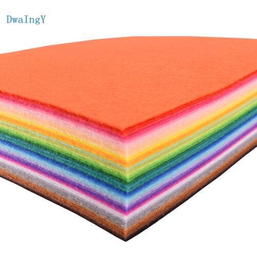DwaIngY 40Pcs/lot 1mm Thickness Nonwoven Felt Fabric Polyester Cloth of Home Decoration Bundle for Sewing Dolls & Crafts 15x20cm