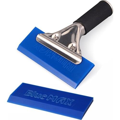 EHDIS Car Wash Window Tinting Scraper With BLUEMAX Rubber Spare Blade Film Wrapping Squeegee Glass Snow Shovel Dry Cleaning Tool