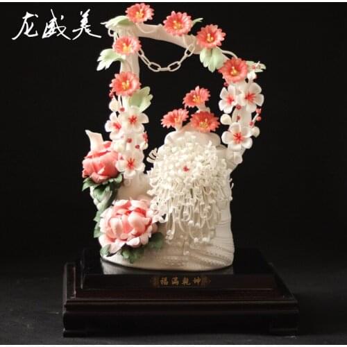 Dehua porcelain art Fukuma universe handmade ceramic gifts ornaments business gifts business